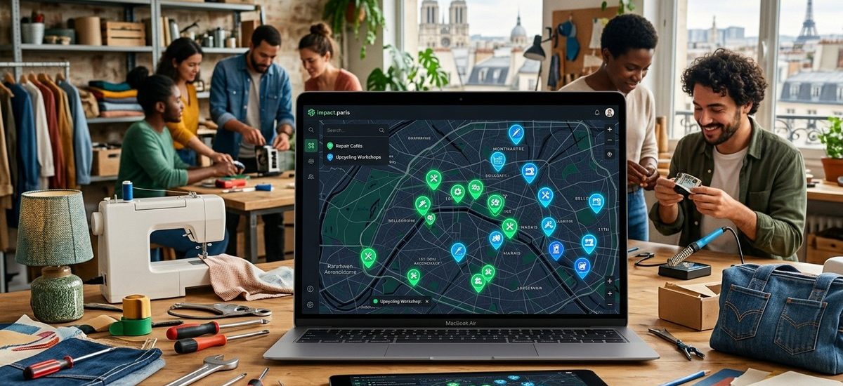 La carte interactive des repair cafés et ateliers d'upcycling à Paris