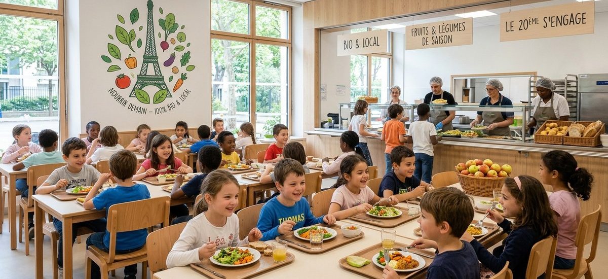 Les cantines scolaires du 20ème passent au 100% bio et local